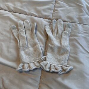 Sak’s Wool Knit Gloves in Cream